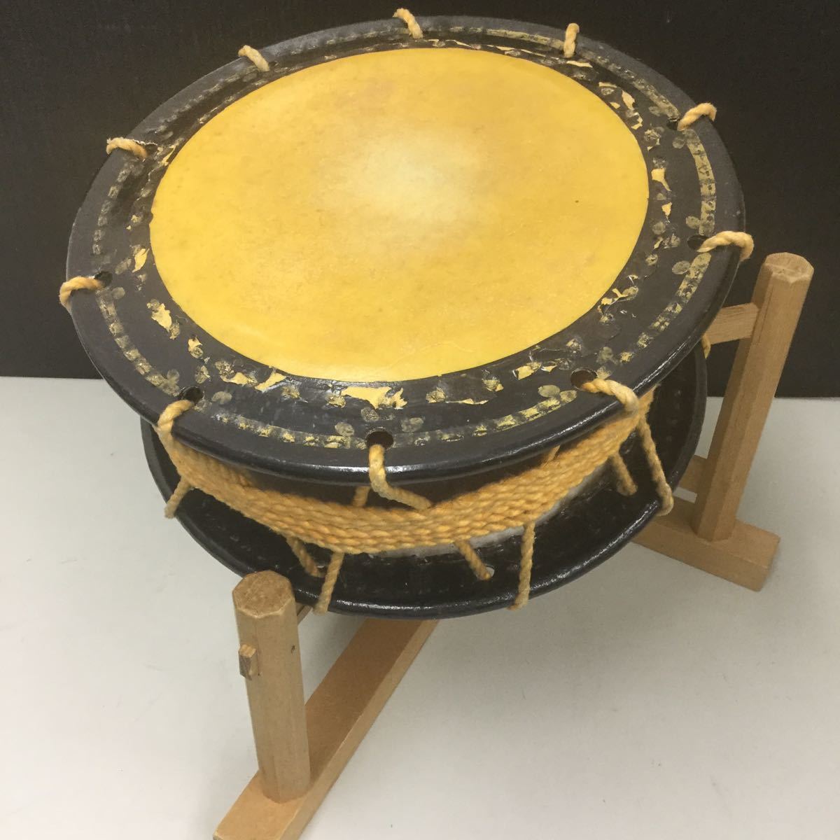 太鼓 締太鼓 和楽器 直径約34cm 台付